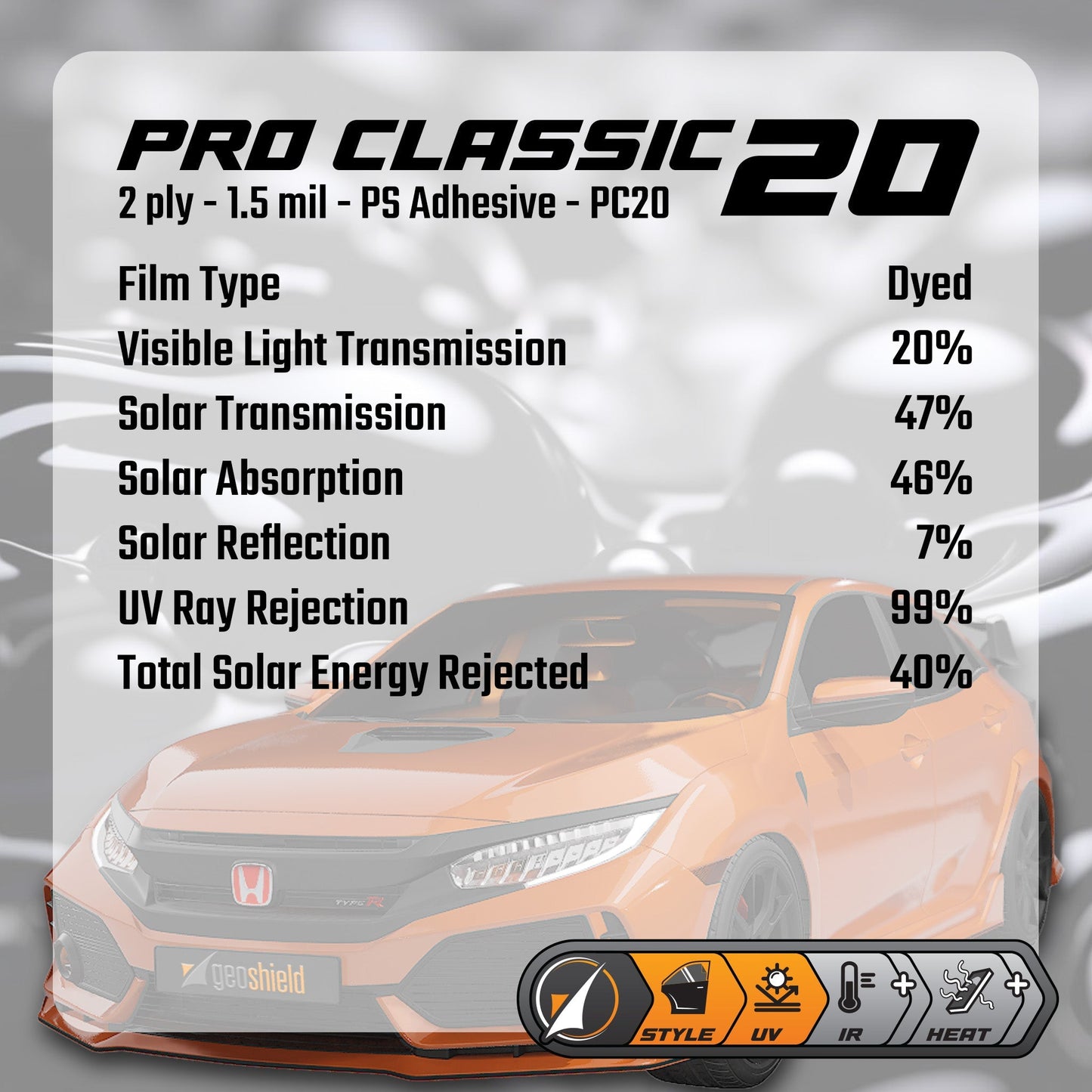 Pro Classic Front Windows Tinting